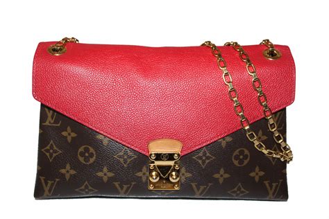 red lv|louis vuitton with red trim.